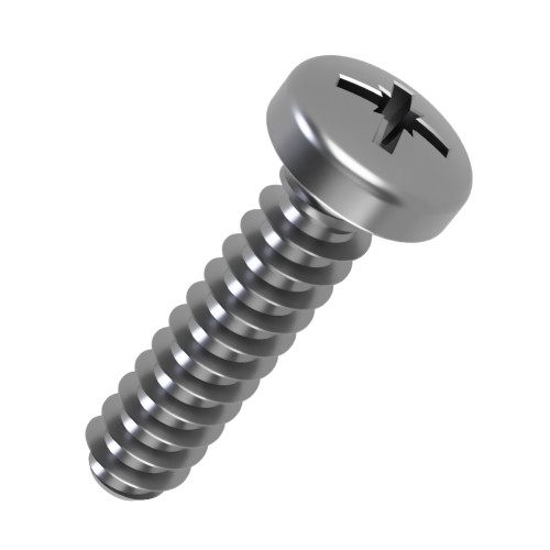 3mm x 14mm Pozi Pan Head Screw for Soft Plastics (PT30) | A2 Stainless Steel