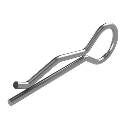 UK Retaining Pin for 3-5mm Shaft, 1mm Wire Diameter, Zinc Plated Steel