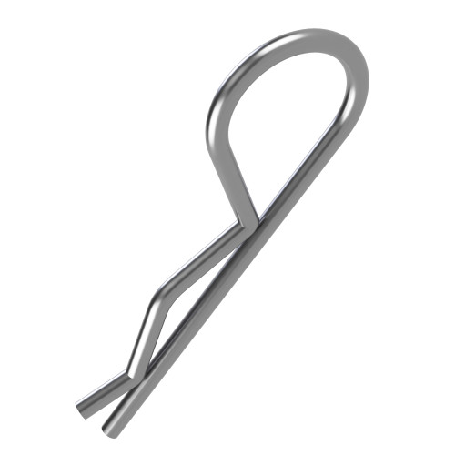 Euro Retaining Pin for 10-12mm Shaft, 2.5mm Wire Diameter, Zinc Plated Steel
