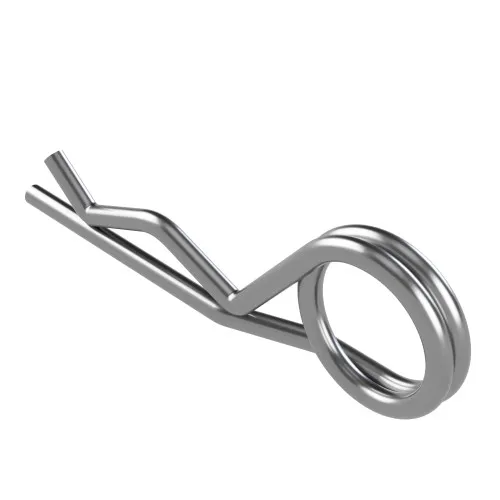Double Coil Retaining Pin for 18-30mm Shaft, 5mm Wire Diameter, Zinc Plated Steel