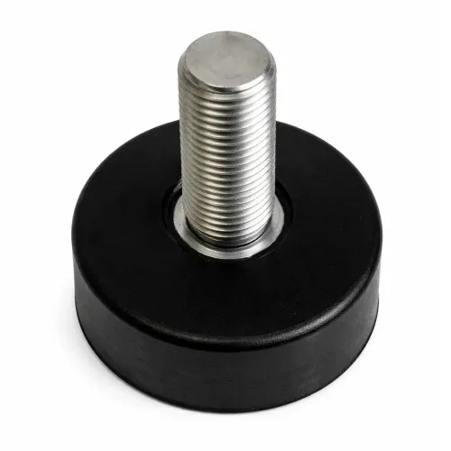 M10 x 25mm Tapered Rubber Foot - 40mm Base | Rubber & Stainless Steel