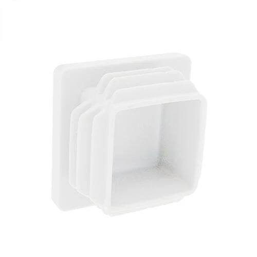 35 x 35mm Square Tube Insert for 3.0 - 5.0mm Wall Thickness - White