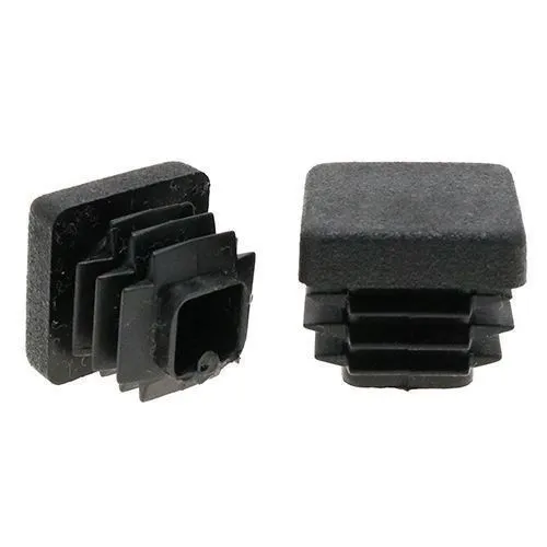 60mm x 60mm Square Tube Insert (For 54.8-52mm Tube) 2.6-4mm Wall | Black LDPE