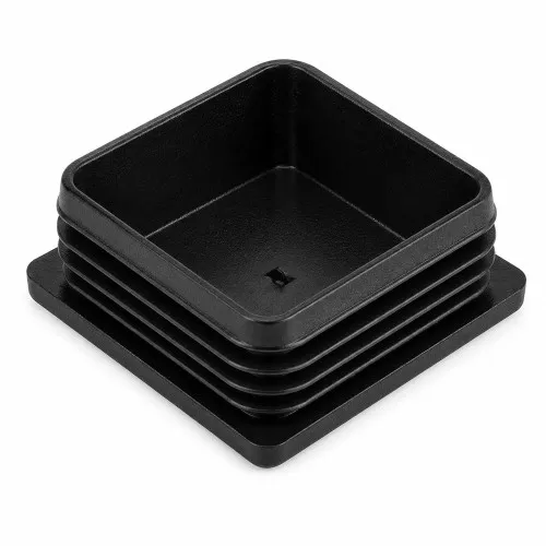 90mm x 90mm Square Tube Insert (For 81-76mm Tube) 4.5-7mm Wall | Black LDPE