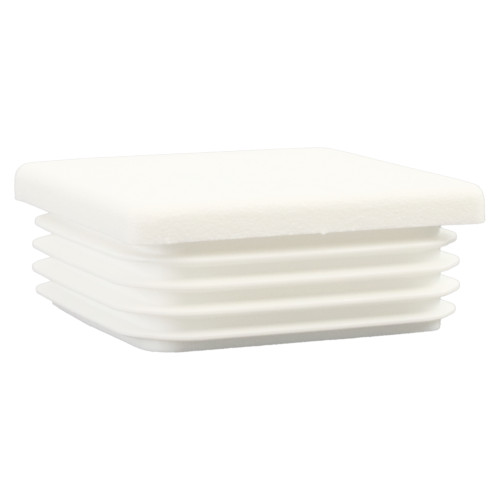 90mm x 90mm Square Tube Insert (For 81-76mm Tube) 4.5-7mm Wall | White LDPE
