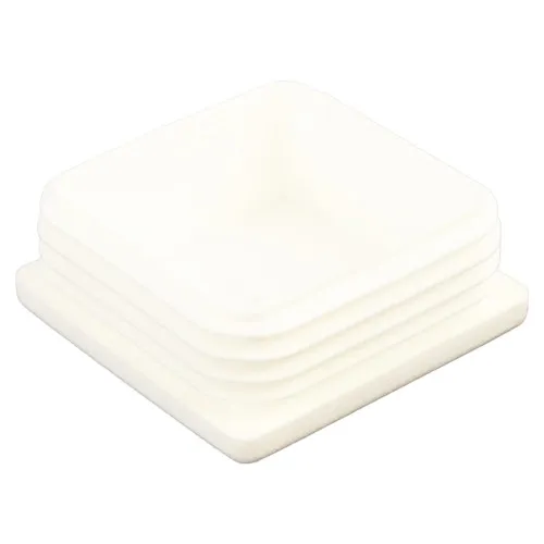 90mm x 90mm Square Tube Insert (For 81-76mm Tube) 4.5-7mm Wall | White LDPE
