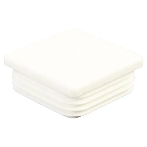 90mm x 90mm Square Tube Insert (For 81-76mm Tube) 4.5-7mm Wall | White LDPE