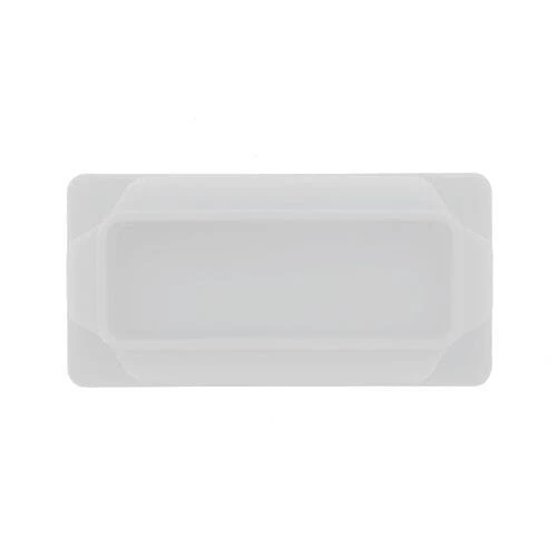 80 x 40mm Rectangular Tube Insert for 3.0-5.0mm Wall Thickness - White