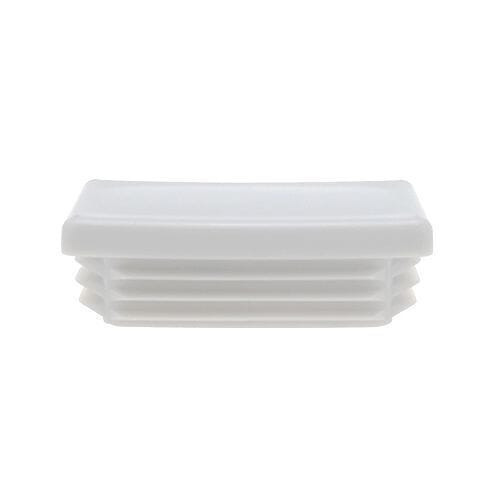 80 x 40mm Rectangular Tube Insert for 3.2-4.0mm Wall Thickness - White