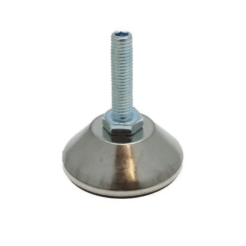 M10 x 80mm Stainless Steel Levelling Foot (Covered Base) - 58mm Base & 5mm Allen Head | 550kg