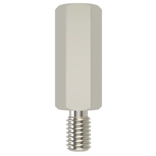 Male / Female Standoff - 4-40UNC, 6mm Height, 8mm Threads - Brass