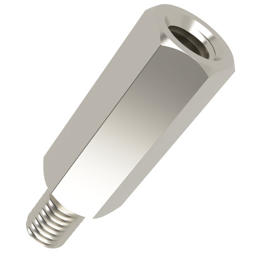 Male / Female Standoff - 4-40UNC, 5mm Height, 6mm Threads - Brass