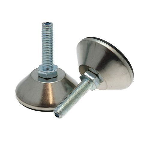 M10 x 90mm Stainless Steel Levelling Foot (Covered Base) - 58mm Base & 5mm Allen Head | 550kg
