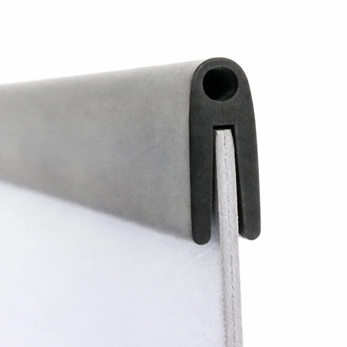 10mm x 5mm U Channel Rubber Edge Trim - A Profile (For 1mm Panel) 1m EPDM