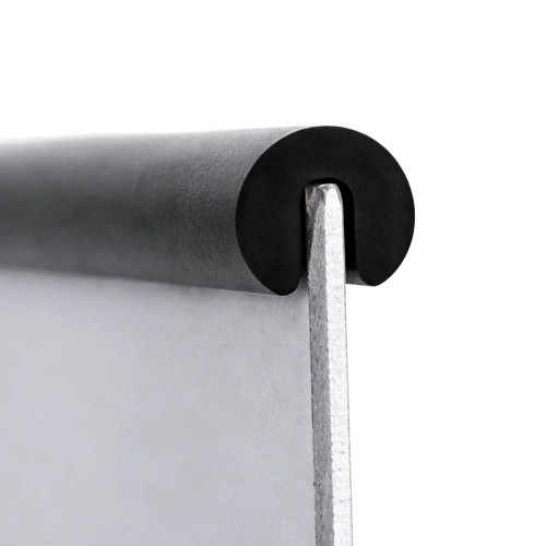 5.5mm x 9.5mm U Channel Rubber Edge Trim (For 1.6mm Panel) 1m EPDM