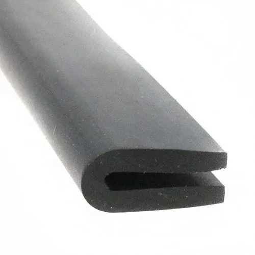 12mm x 6mm U Channel Rubber Edge Trim (For 1.5mm - 3mm Panel) 1m EPDM