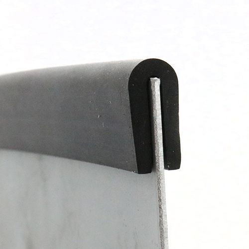 3mm x 8.4mm U Channel Rubber Edge Trim (For 2mm - 4mm Panel) 1m EPDM