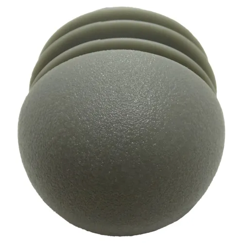 32mm Grey Round Domed Tube Insert (To Fit 28-30mm Tube) - 1-2mm Wall - 15.5mm Head Height | LDPE