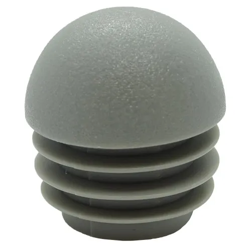 45mm Grey Round Domed Tube Insert (To Fit 40-42mm Tube) - 1.5-2.5mm Wall - 22mm Head Height | LDPE