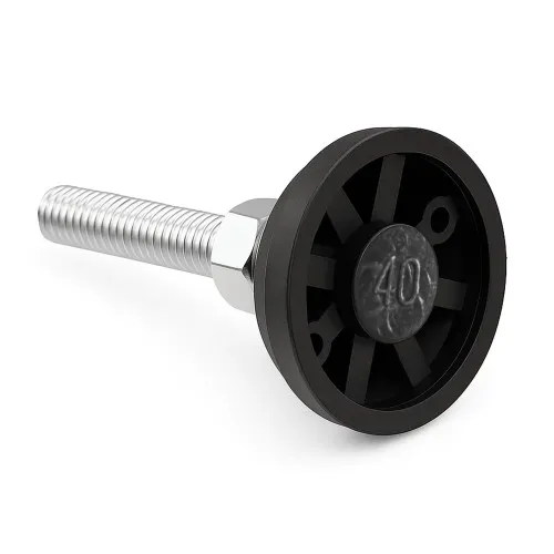 M8 x 60mm Tilting Adjustable Foot - 50mm Anti-Slip Base | 350kg Load
