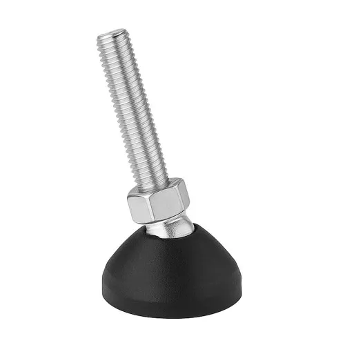 M8 x 60mm Tilting Adjustable Foot - 50mm Anti-Slip Base | 350kg Load