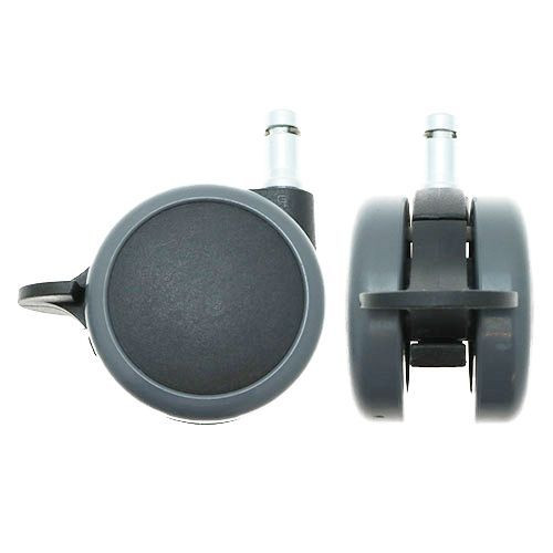 75mm Braked Conductive Stem Castor Wheel - 10mm x 22mm Stem (For Hard Floors) | 75kg