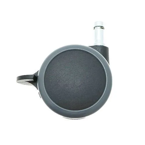 75mm Braked Conductive Stem Castor Wheel - 10mm x 22mm Stem (For Hard Floors) | 75kg