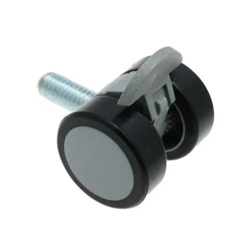 38mm Braked Threaded Castor Wheel - M10 x 15mm Thread (For Hard Floor) | 30kg