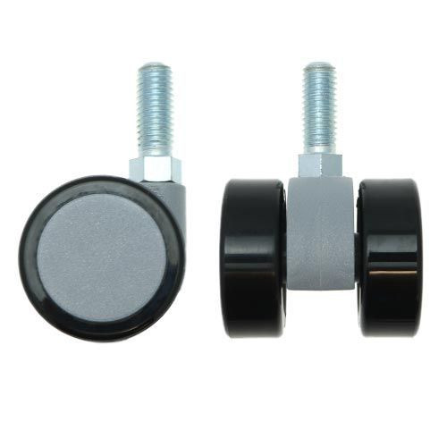 38mm Threaded Castor Wheel - M12 x 20mm Thread (For Hard Floor)