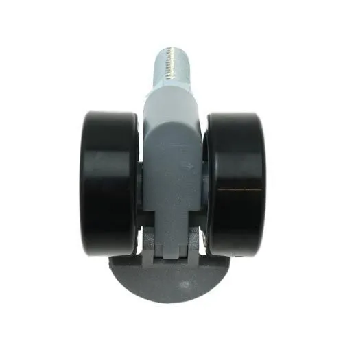 38mm Braked Threaded Castor Wheel - M12 x 20mm Thread (For Hard Floor) | 30kg