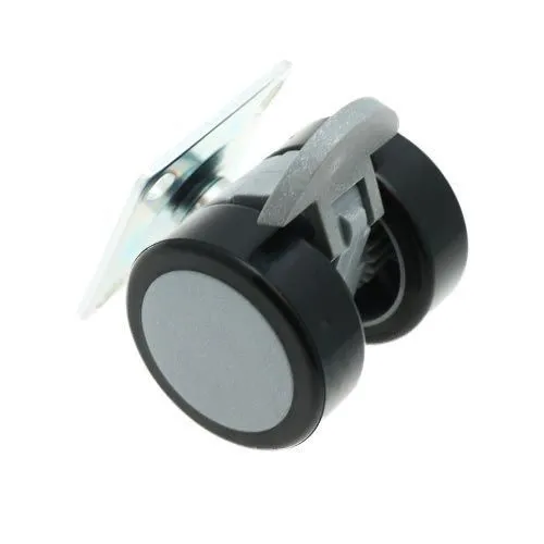 38mm Braked Plate Castor Wheel - 38mm x 38mm Plate (For Hard Floor) | 30kg