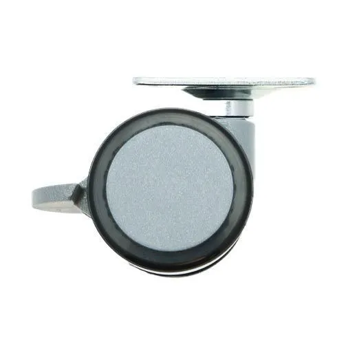 38mm Braked Plate Castor Wheel - 42mm x 42mm Plate (For Hard Floor) | 30kg