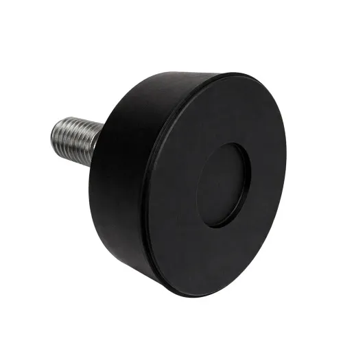 M10 x 50mm Tapered Rubber Foot - 40mm Base | Rubber & BZP Steel