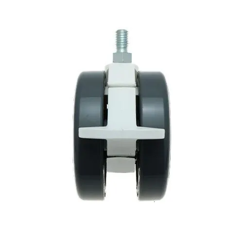 75mm Braked Threaded Castor Wheel - M12 x 20mm Thread (For Hard Floor) | 75kg