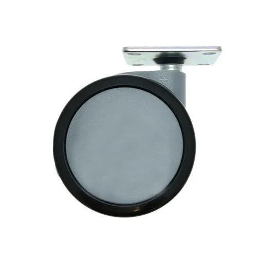 75mm Plate Castor Wheel - 42mm x 42mm Plate (For Hard Floor) | 50kg