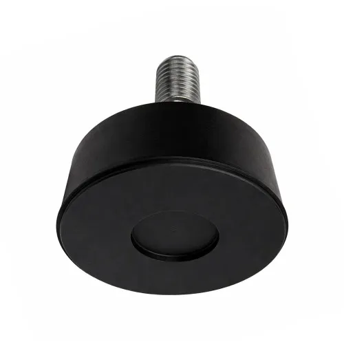 M10 x 50mm Tapered Rubber Foot - 40mm Base | Rubber & BZP Steel
