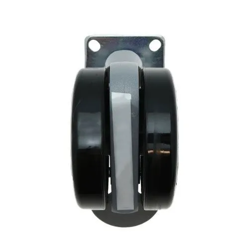 75mm Braked Plate Castor Wheel - 55mm x 55mm Plate (For Hard Floor) | 75kg