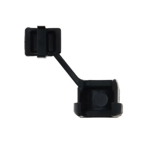 15.9mm Straight Through Strain Relief Bushing - 8.3mm-9.1mm Round Cable (3.2mm Panel) | Black