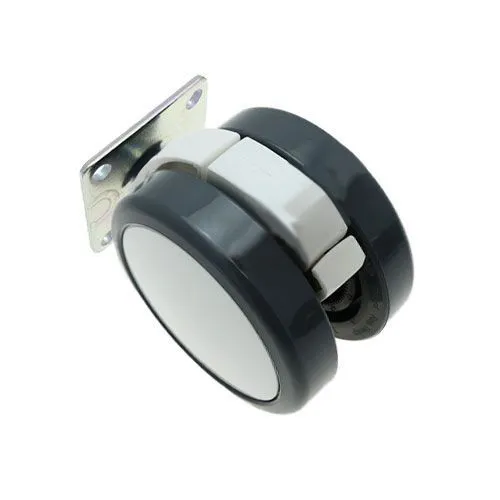 75mm Plate Castor Wheel - 55mm x 55mm Plate (For Hard Floor) | 75kg