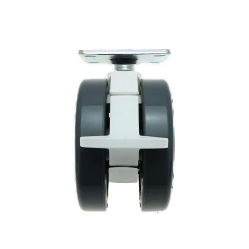 75mm Braked Plate Castor Wheel - 55mm x 55mm Plate (For Hard Floor) | 75kg