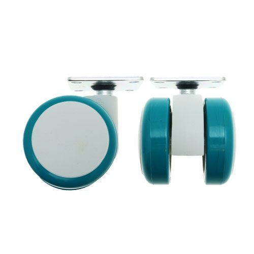 50mm Medical Plate Castor Wheel - 38mm x 38mm Plate (For Hard Floors) | 40kg