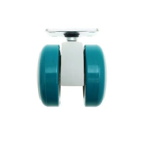 50mm Medical Plate Castor Wheel - 38mm x 38mm Plate (For Hard Floors) | 40kg