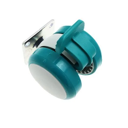 50mm Medical Plate Castor Wheel - 38mm x 38mm Plate (For Hard Floors) | 35kg