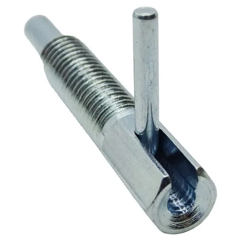 M10 x 33.5mm Bolt Action Threaded Index Plunger Without Rest Position - BZP