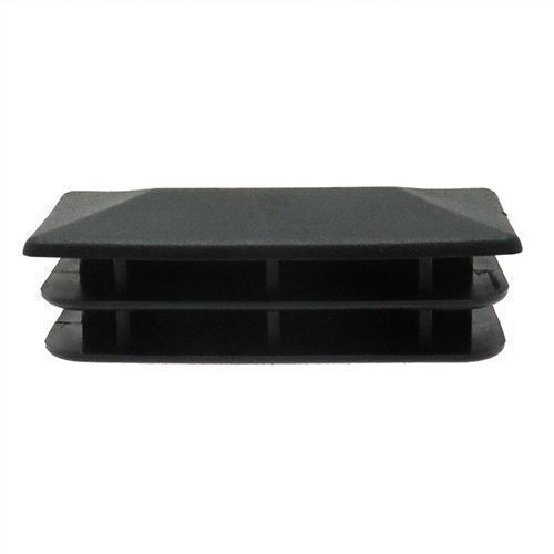 45 x 30mm Rectangular Tube Insert-2mm Thin Head (0.8-2.5mm Wall) | Black LDPE