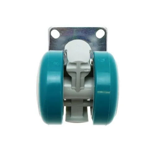 65mm Medical Plate Castor Wheel - 42mm x 42mm Plate (For Hard Floors) | 40kg