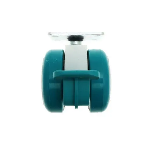 65mm Medical Plate Castor Wheel - 42mm x 42mm Plate (For Hard Floors) | 35kg
