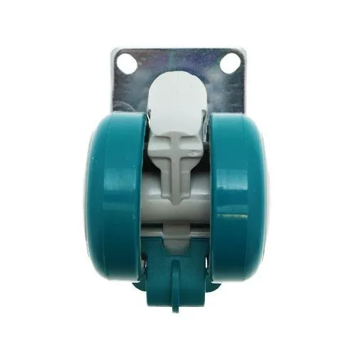 65mm Medical Plate Castor Wheel - 42mm x 42mm Plate (For Hard Floors) | 35kg