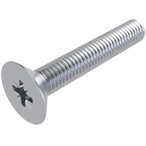 M2.5 x 5mm Pozi (PZ1) Countersunk Screw (DIN 965Z) | BZP