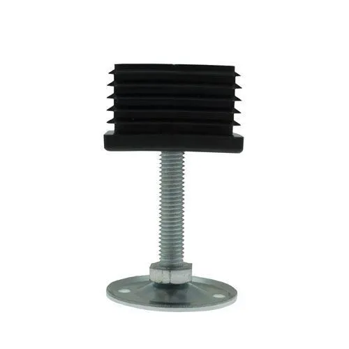 M8 x 50mm Metal Adjustable Foot - 40mm Bolt Down Base | 650kg Load